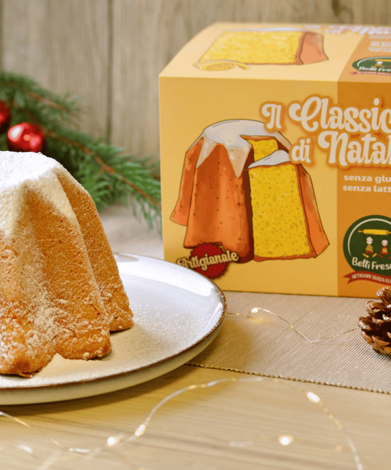 Pandoro senza glutine e senza lattosio