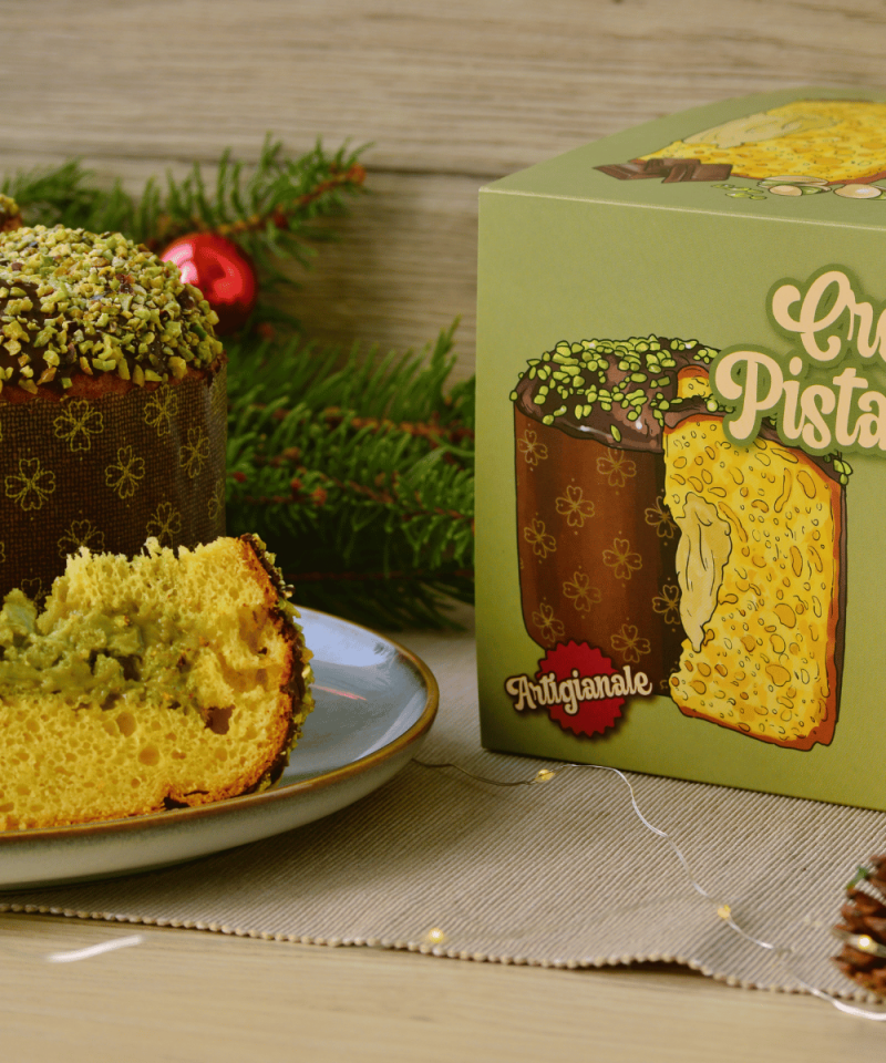 Panettone senza glutine al Pistacchio e Cioccolato