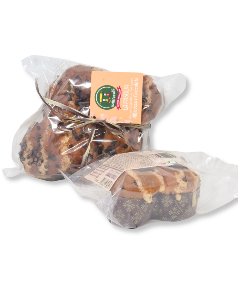 Colomba Albicocca e Cioccolato senza glutine e senza lattosio